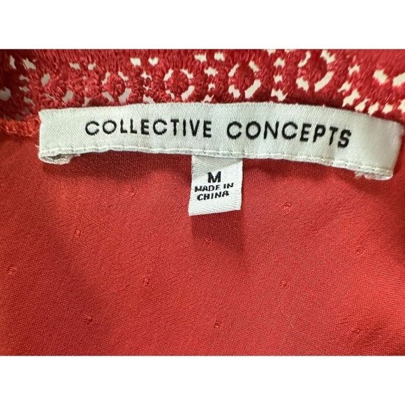 Collective Concepts Red w/ Fringe Tank Top Women’s Size M - Picture 8 of 8